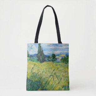 Vincent van Gogh - Green Wheat Field with Cypress Tote Bag