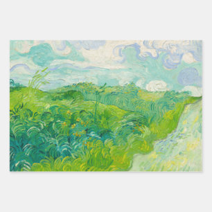 Vincent Van Gogh Green Wheat Fields Art Painting Wrapping Paper Sheet