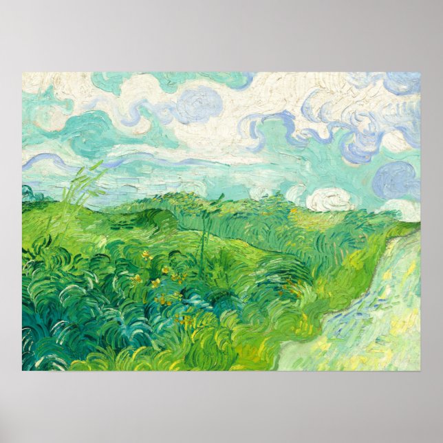 Vincent Van Gogh Green Wheatfield Poster (Front)