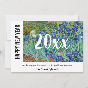 Vincent van Gogh - Happy New Year / Irises Holiday Card