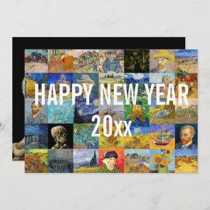 Vincent van Gogh - Happy New Year Patchwork Holiday Card