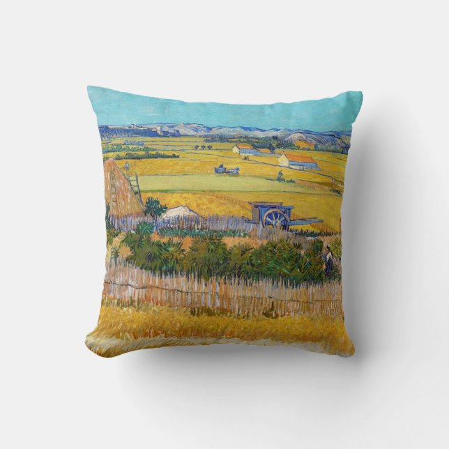 Vincent van Gogh - Harvest at La Crau Cushion (Front)