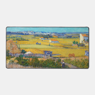 Vincent van Gogh - Harvest at La Crau Desk Mat