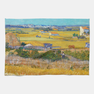 Vincent van Gogh - Harvest at La Crau Tea Towel