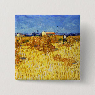 Vincent van Gogh - Harvest in Provence 15 Cm Square Badge