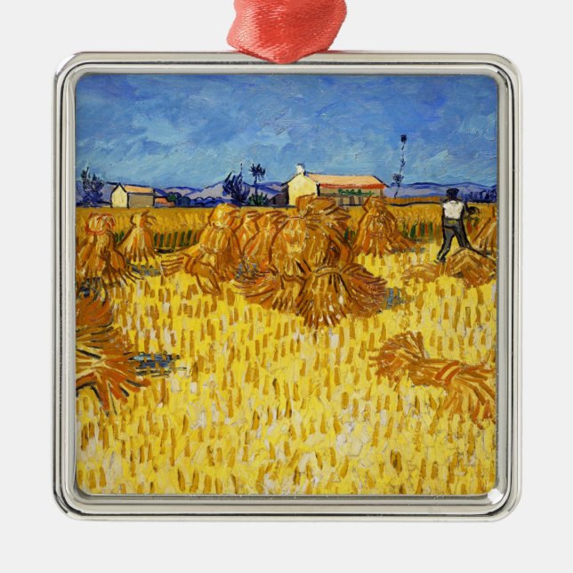 Vincent van Gogh - Harvest in Provence Metal Ornament (Front)