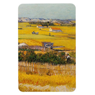 Vincent Van Gogh Harvest La Crau Montmajour Magnet