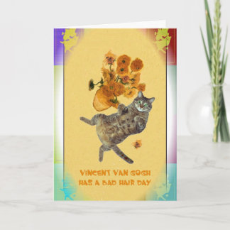 Vincent Van Gogh has a Bad Hair Day Card