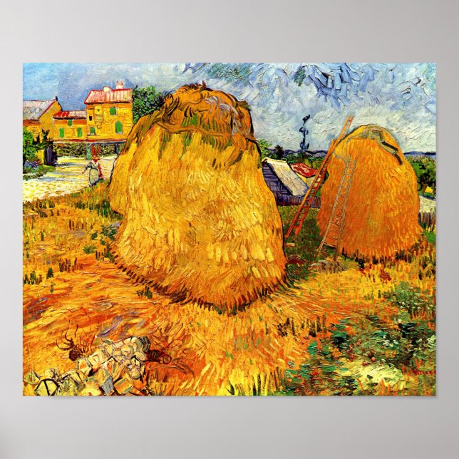 Vincent Van Gogh - Haystacks in Provence Fine Art Poster (Front)