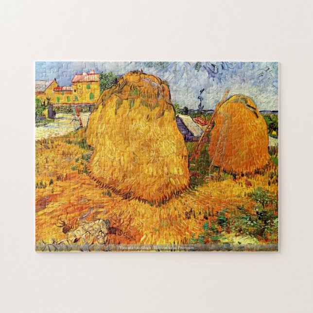 Vincent van Gogh - Haystacks in Provence Puzzle (Horizontal)