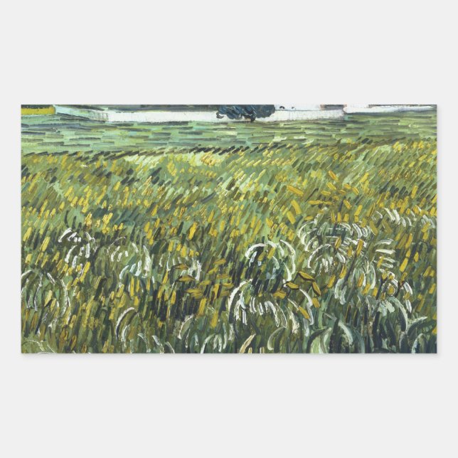 Vincent van Gogh - House at Auvers Rectangular Sticker (Front)