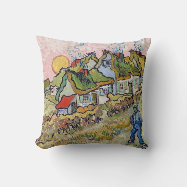 Vincent van Gogh - Houses and Figure  Cushion (Front)