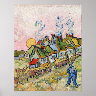 Vincent van Gogh - Houses and Figure Poster