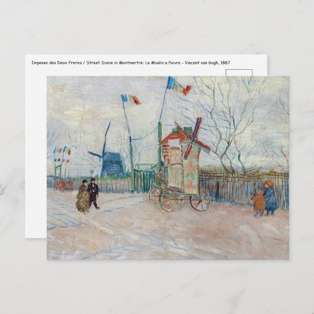 Vincent van Gogh - Impasse des Deux Freres Postcard (Front/Back)