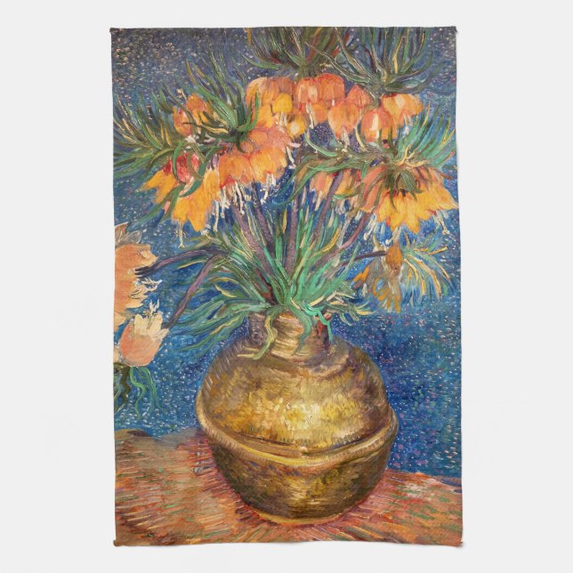 Vincent van Gogh - Imperial Fritillaries Tea Towel (Vertical)