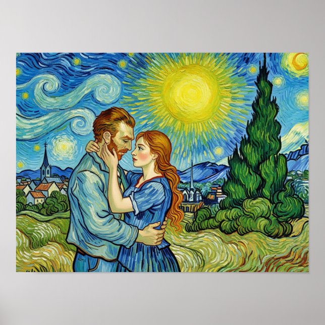 Vincent Van Gogh in love -- WONKY ART Poster (Front)