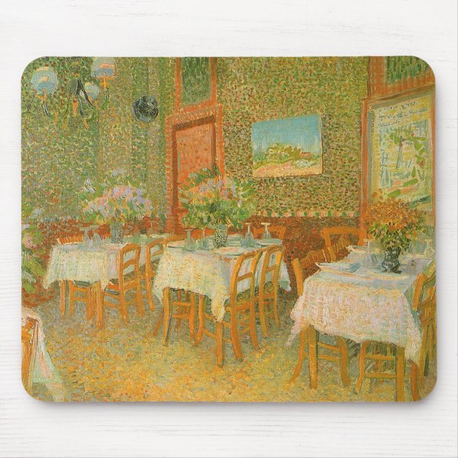 Vincent van Gogh - Interior of a Restaurant Mouse Pad (Front)