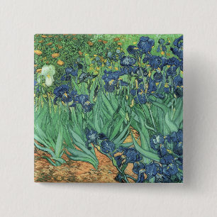Vincent van Gogh Irises, 1889 15 Cm Square Badge