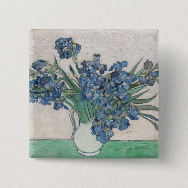 Vincent Van Gogh | Irises, 1890 15 Cm Square Badge (Front)