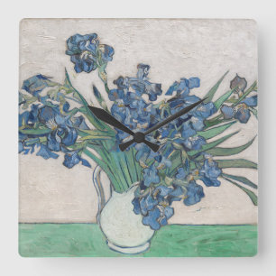 Vincent Van Gogh   Irises, 1890 Square Wall Clock