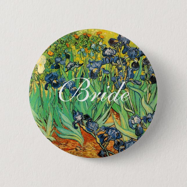 Vincent van Gogh,Irises 6 Cm Round Badge (Front)