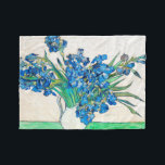 Vincent van Gogh IRISES AND ROSES Fleece Blanket<br><div class="desc">This impressionism fleece blanket features a Vincent van Gogh IRISES AND ROSES painting of pale blue flowers and roses in a white vase. This beautiful van Gogh blanket will make a wonderful gift for yourself,  family and friends.</div>