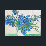 Vincent van Gogh IRISES AND ROSES Fleece Blanket<br><div class="desc">This impressionism fleece blanket features a Vincent van Gogh IRISES AND ROSES painting of pale blue flowers and roses in a white vase. This beautiful van Gogh blanket will make a wonderful gift for yourself,  family and friends.</div>