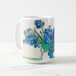 Vincent van Gogh IRISES AND ROSES mug<br><div class="desc">This impressionism drinking mug features a Vincent van Gogh IRISES AND ROSES painting of pale blue flowers and roses in a white vase. This beautiful van Gogh mug will make a wonderful gift for yourself,  family and friends.</div>