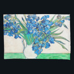 Vincent van Gogh IRISES AND ROSES pillowcase<br><div class="desc">This impressionism pillowcase features a Vincent van Gogh IRISES AND ROSES painting of pale blue flowers and roses in a white vase. This beautiful van Gogh pillowcase will make a wonderful gift for yourself,  family and friends.</div>