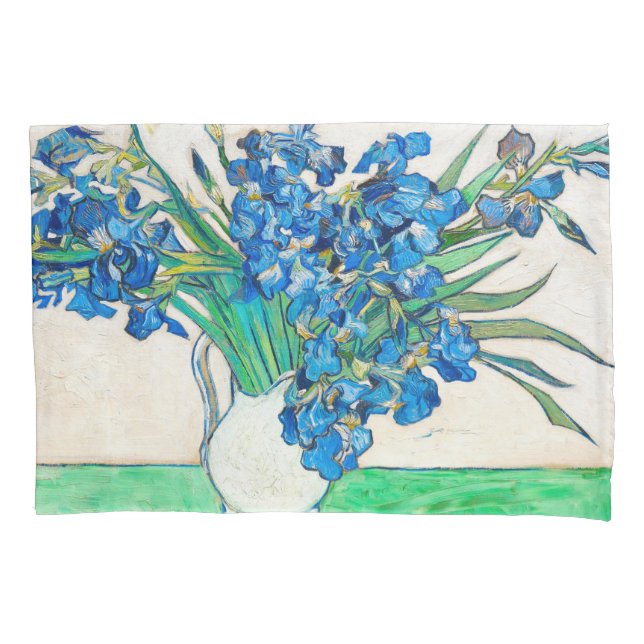 Vincent van Gogh IRISES AND ROSES pillowcase (Front)