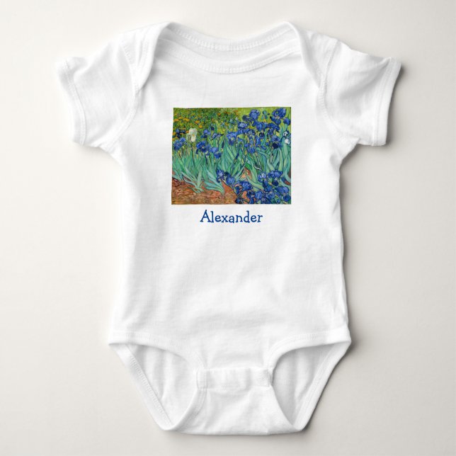 Vincent Van Gogh - Irises Baby Bodysuit (Front)