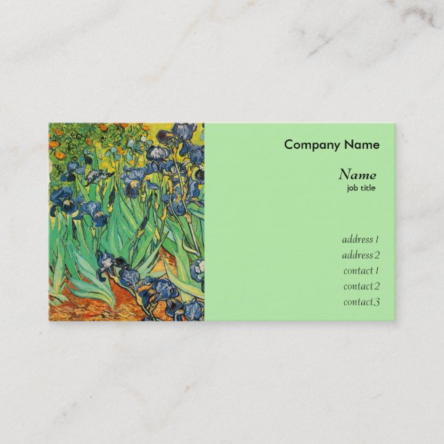 Vincent van Gogh, Irises Business Card (Front)