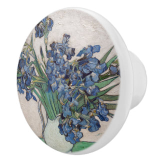Vincent Van Gogh Irises  Ceramic Knob