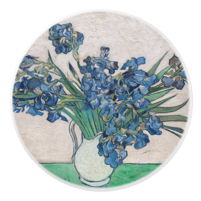 Vincent van Gogh - Irises Ceramic Knob (Front)