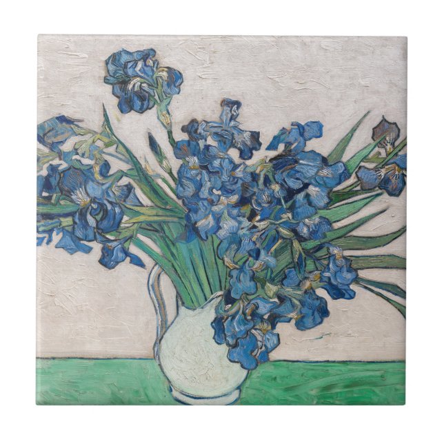 Vincent van Gogh - Irises Ceramic Tile (Front)