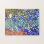 Vincent Van Gogh Irises Floral Vintage Fine Art Jigsaw Puzzle<br><div class="desc">Vincent Van Gogh Blue Irises Floral Fine Art Irises is one of many paintings of irises by the Dutch Post-Impressionist artist Vincent van Gogh. Like many artists of his time Van Gogh was influenced by Japanese ukiyo-e woodblock prints. The strong outlines, unusual angles, including close-up views, is a typical element...</div>