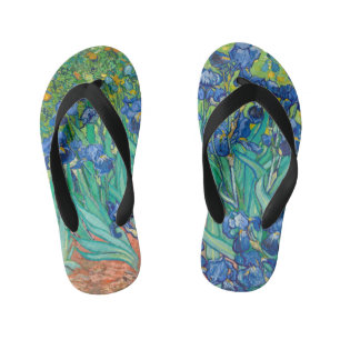 Vincent Van Gogh Irises Floral Vintage Fine Art Kid's Thongs