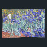 Vincent Van Gogh Irises Floral Vintage Fine Art Tea Towel<br><div class="desc">Vincent Van Gogh Blue Irises Floral Fine Art Irises is one of many paintings of irises by the Dutch Post-Impressionist artist Vincent van Gogh. Like many artists of his time Van Gogh was influenced by Japanese ukiyo-e woodblock prints. The strong outlines, unusual angles, including close-up views, is a typical element...</div>