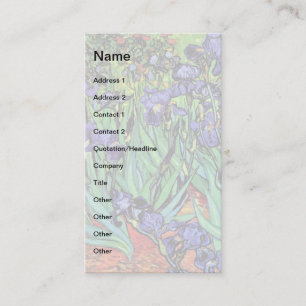 Vincent Van Gogh - Irises - Flower Lover Fine Art Business Card