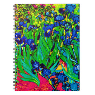 Vincent Van Gogh - Irises - Flower Lover Pop Art Notebook