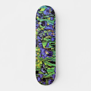 Vincent Van Gogh Irises - Flower Lover Skateboard