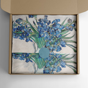 Vincent Van Gogh Irises. Impressionism blue floral Tissue Paper