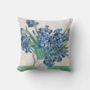 Vincent Van Gogh. Irises. Impressionism floral Cushion