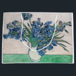 Vincent van Gogh - Irises Large Gift Bag<br><div class="desc">Irises / Still Life: Vase with Irises - Vincent van Gogh,  Oil on Canvas,  1890</div>