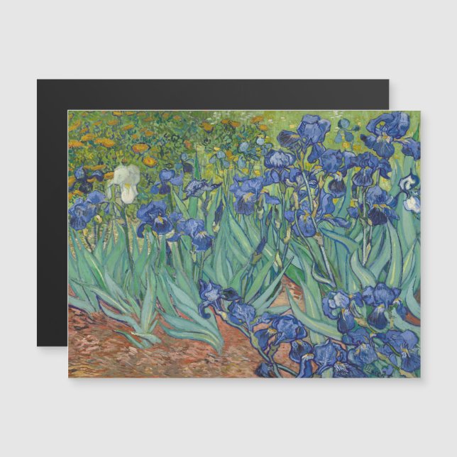Vincent Van Gogh, Irises, Les Iris Magnetic Invitation (Front/Back)
