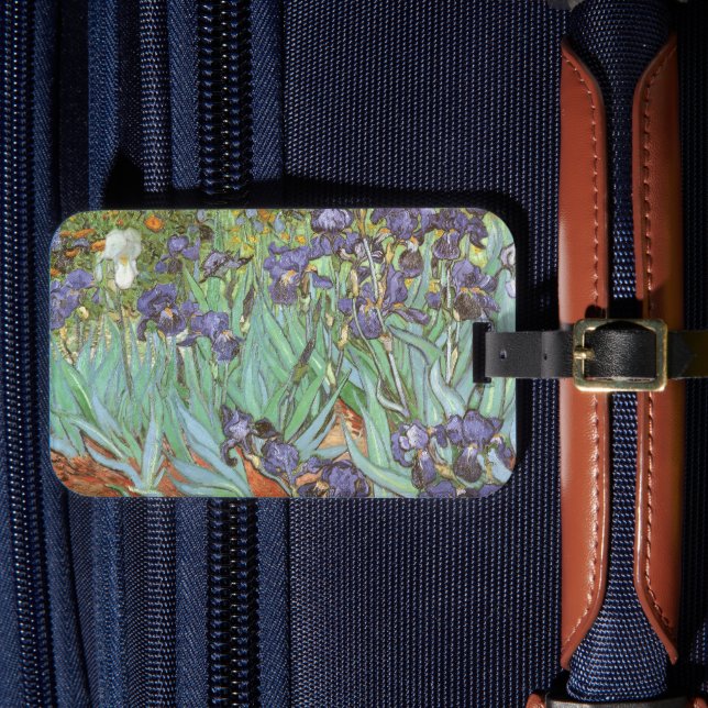 Vincent van Gogh - Irises Luggage Tag (Front Insitu 4)
