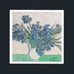 Vincent van Gogh - Irises Napkin<br><div class="desc">Irises / Still Life: Vase with Irises - Vincent van Gogh,  Oil on Canvas,  1890</div>