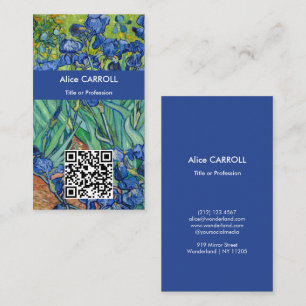 Vincent Van Gogh - Irises - QR Code Business Card