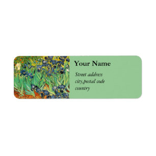 Vincent van Gogh,Irises Return Address Label