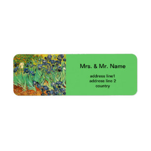 Vincent van Gogh,Irises Return Address Label